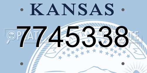 7745338 Kansas License Plate