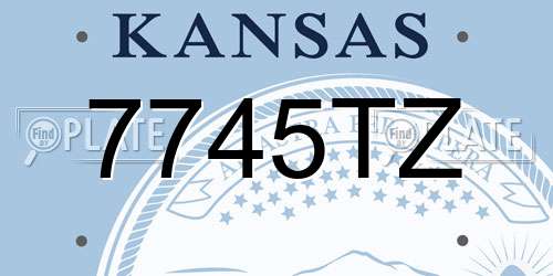 7745TZ Kansas License Plate