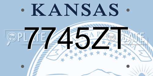 7745ZT Kansas License Plate
