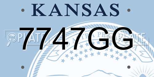7747GG Kansas License Plate