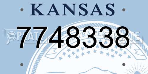 7748338 Kansas License Plate