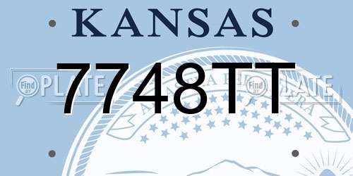 7748TT Kansas License Plate