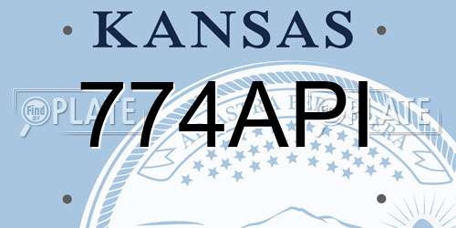 774API Kansas License Plate
