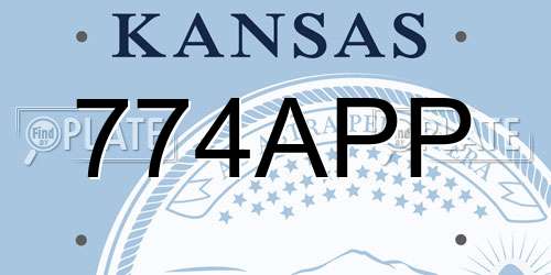774APP Kansas License Plate
