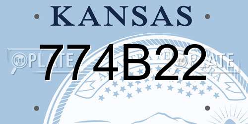 774B22 Kansas License Plate