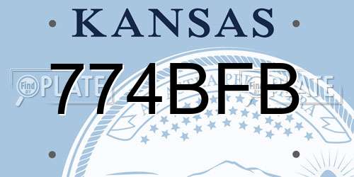 774BFB Kansas License Plate