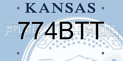 774BTT Kansas License Plate