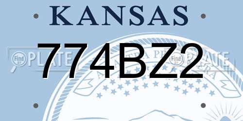 774BZ2 Kansas License Plate