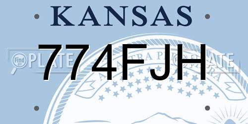774FJH Kansas License Plate