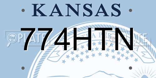 774HTN Kansas License Plate