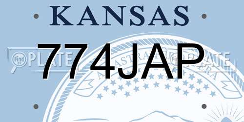 774JAP Kansas License Plate