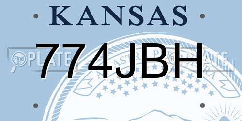 774JBH Kansas License Plate
