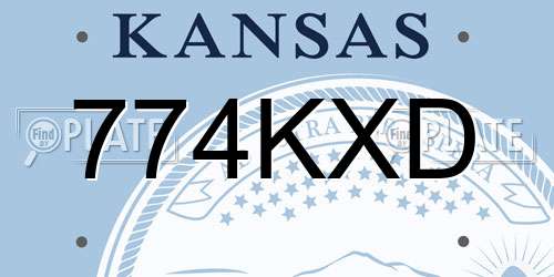 774KXD Kansas License Plate