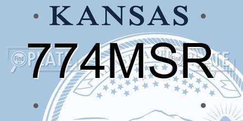 774MSR Kansas License Plate