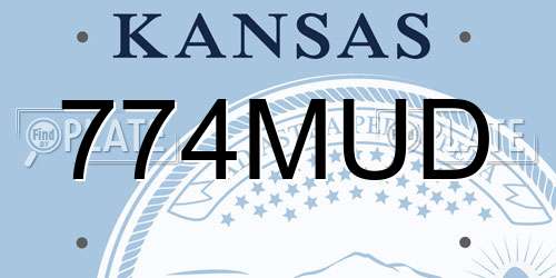 774MUD Kansas License Plate