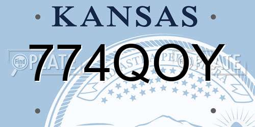 774QOY Kansas License Plate