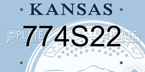 774S22 Kansas License Plate