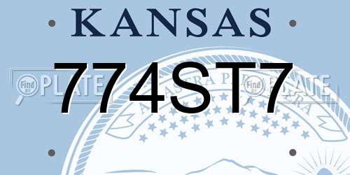 774ST7 Kansas License Plate