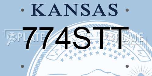774STT Kansas License Plate