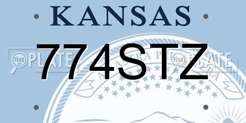 774STZ Kansas License Plate
