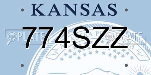 774SZZ Kansas License Plate