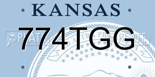 774TGG Kansas License Plate
