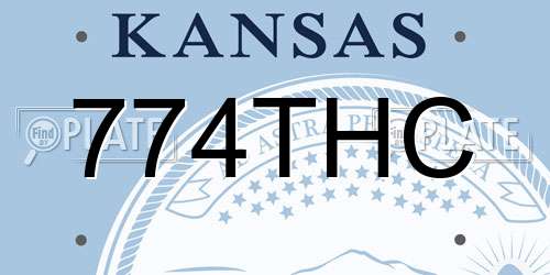 774THC Kansas License Plate