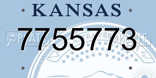 7755773 Kansas License Plate
