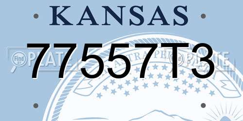 77557T3 Kansas License Plate