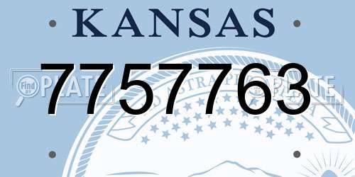 7757763 Kansas License Plate