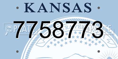 7758773 Kansas License Plate