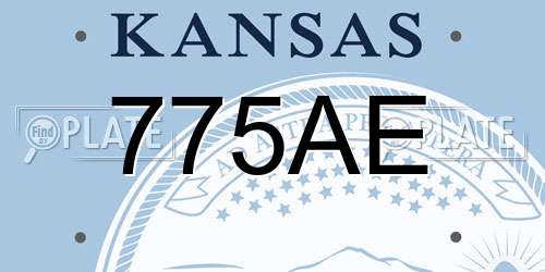 775AE Kansas License Plate