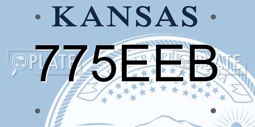 775EEB Kansas License Plate