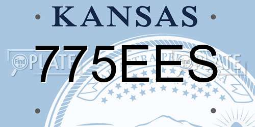 775EES Kansas License Plate