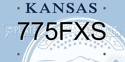 775FXS Kansas License Plate