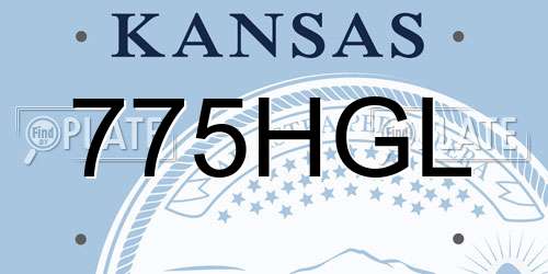 775HGL Kansas License Plate