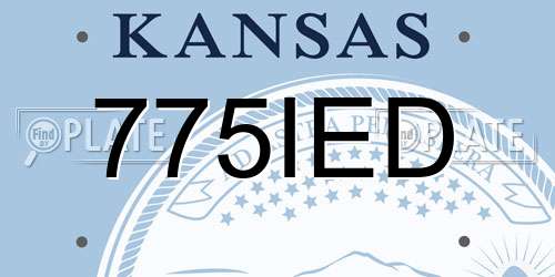775IED Kansas License Plate