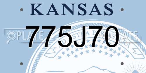 775J70 Kansas License Plate