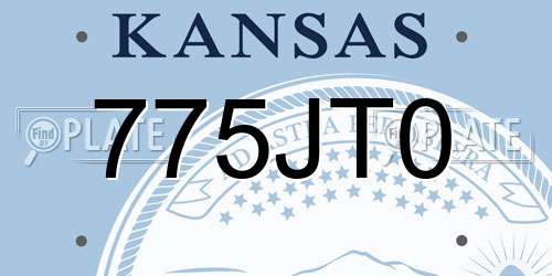 775JT0 Kansas License Plate