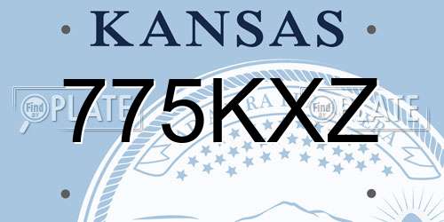 775KXZ Kansas License Plate