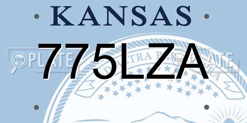 775LZA Kansas License Plate