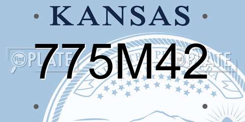 775M42 Kansas License Plate