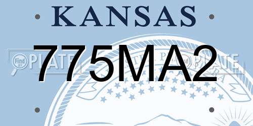 775MA2 Kansas License Plate