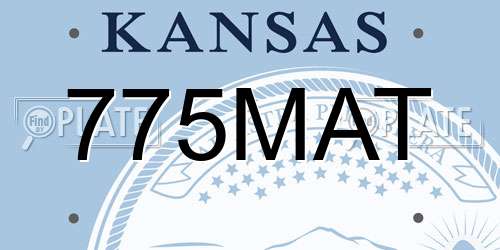 775MAT Kansas License Plate