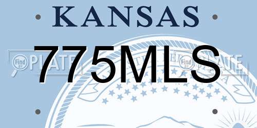 775MLS Kansas License Plate