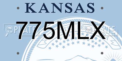775MLX Kansas License Plate