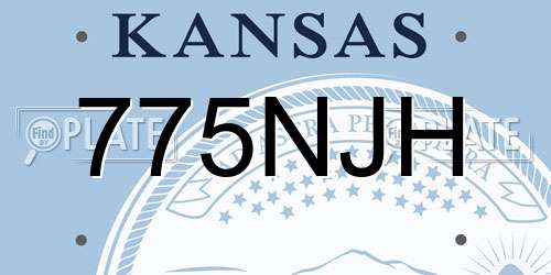775NJH Kansas License Plate
