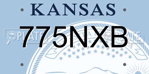775NXB Kansas License Plate