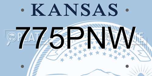 775PNW Kansas License Plate