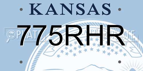775RHR Kansas License Plate